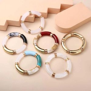 Bangle Arcylic Niche Gebogen Bamboe Buis Temperament Geschenken Voor Haar Vrouwen Armbanden Dame Armband Mode-sieraden