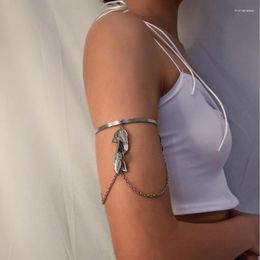 Bangle Arm Chain Retro Boho Bladeren Bovenste Manchet Armband Slave Armband Sieraden Bracelete De Esqueleto Pulseras Raym22