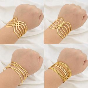 Bangle Aankomst 18K Gold Color Dubai Franse Afrikaanse vrouwen Bruids Wedding Party Charm Jewelry Accessories