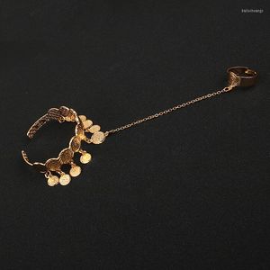 Brazalete de bebé con anillo, colgante de moneda árabe de Dubái, regalo chapado en oro para niños, joyería de lujo en pulseras de moda