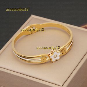 Bangle Bangle Designer Armband Sieraden 2024 Designer voor Vrouwen Klassiek Titanium Staal Emaille Bangle Verguld Nooit Vervagend Niet-allergische Gouden Armband; Winkel