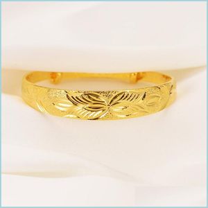 Bangle Bangle Fashion Dubai Gold Jewelry Color armbanden voor Ethiopische armbanden GiftBangle Drop Delivery Dh41R