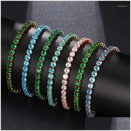 Brazalete Brazalete Honghong Estrellas brillantes de gama alta Una variedad de colores Pulsera de circón Temperamento Regalo de fiesta de boda personalizado Dhgarden Dhz9O