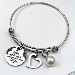 Bangle Bangle Het is goed met mijn So Bible Verse Bracelet roestvrijstalen hart bedelarmarmbanden christelijke sieraden cadeau vrouwen drop deli dh6ru