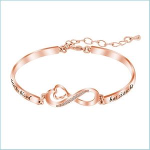 Bangle Bangle niet zuster door bloed maar hart kerstdag geschenk armband ros￩ goud mode sieraden voor vrouwen en meisjes drop levering dhluk