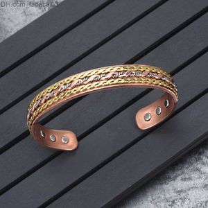 Bracelet Bracelet Vinterly Twisted Magnétique Bracelet En Cuivre Santé Énergie Bracelet Réglable Cuivre Manchette Ouverte Bracelets En Cuivre Bracelets pour Femmes 230519 Z230630