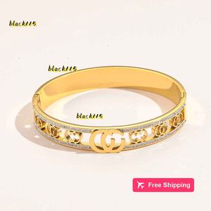 Bangle Bangle Gros Bracelets Classiques Femmes Bracelet De Luxe Designer Bracelet Cristal Plaqué Or 18 Carats En Acier Inoxydable Amoureux De Mariage Cadeau Bijoux Cadeau 2024 G4D5