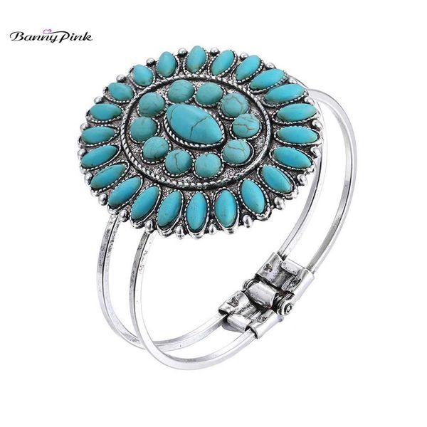 Bracelet Banny rose indien pierre perles déclaration charmes bracelet pour femmes Vintage printemps métal artisanat Bracelet bracelet Pulseras 240125