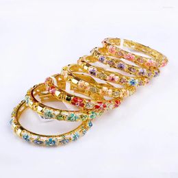 Brazalete hermoso regalo de moda Beijing Cloisonne pulsera cristales huecos