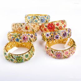 Bangle mooi luxe cadeau Beijing cloisonne armband holle kristallen