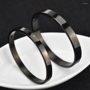 Bangle Beichong gouden kleur roestvrij staal voor vrouw kerstcadeaus eenvoudige stijl nooit vervagen liefde ronde armband