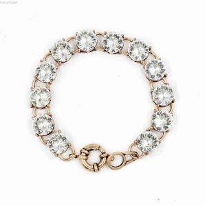 Bracelet grand circulaire cristal clair point Bracelet bracelet mode grand verre pierre bijoux pour les femmes ldd240312