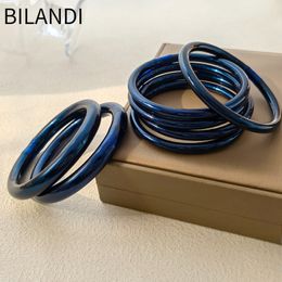 Bangle Bilandi Moda Jóias de Alta Qualidade Platic Tubo Interno Pulseira De Silicone Tendência Azul Bangle Pulseira Para As Mulheres 230824