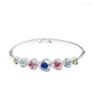 Bracelet BN-00003 2023 En Strass Multicolore Pour Femmes Articles En Vrac En Gros Argent Plaqué Bijoux Cadeaux Personnalisés