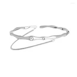 Bangle Boheemian Pearl-Tassel bovenste armband Women Arm Chains Metal Chain Tassel Hangers Cuff Drop