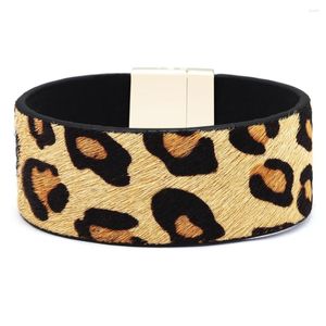 Bangle Boheemian Style Bangles For Women Leopard Haarleren Bracelet Fashion armband Modearmbanden Sieraden Accessoires Polsbandje