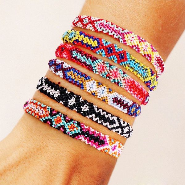 Brazalete Boho Amistad Pulsera Colores Pulseras Coloridas Tobilleras Mexicano Trenzado Tejido A Mano Para Niños Amigo Fiesta Verano Playa Hippie 230907