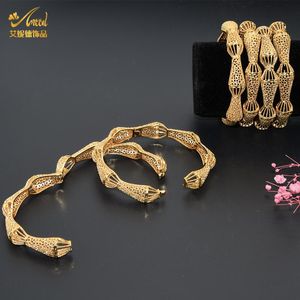 Bangle armband Charms Woman sieraden 24k goud voor meisjes verguld maken persoonlijke zomer metaal initiële Afrikaanse luxe