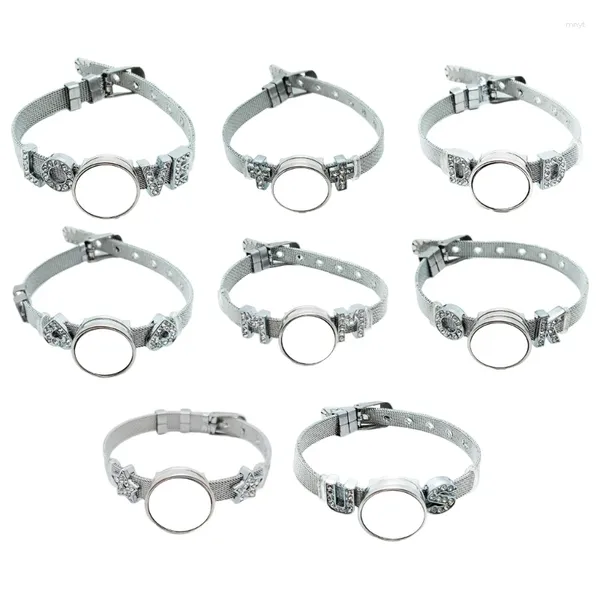 Brazalete Pulsera Sublimación Bandejas Redondas Pulseras Base En Blanco 264E