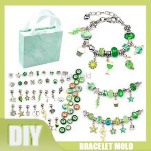 Bracelet Type de bracelet Charme DIY Making Set Perles de verre Walk Bead Collier Set Accessoires Boîte Bijoux Stockage Cadeaux pour la fabrication de bijoux 240319