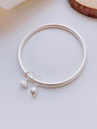 Bangle armband Vrouwen glad stevig gewone cirkel sieraden vrede en geluk