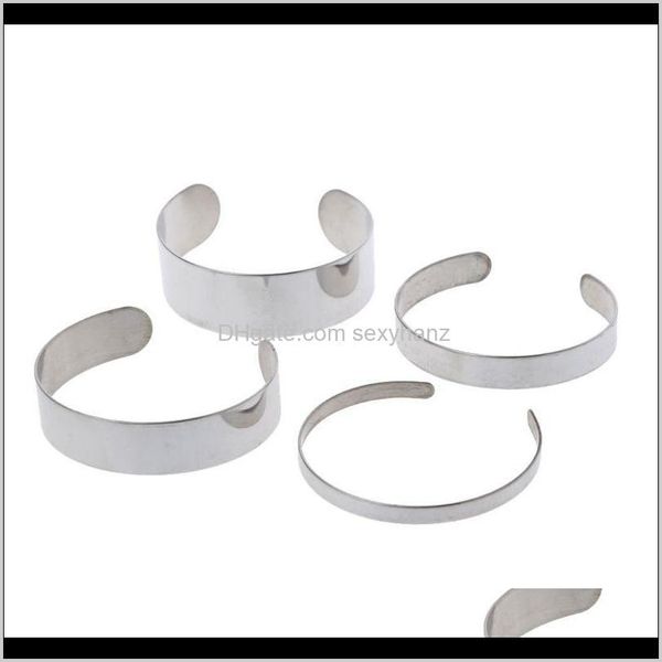 Braccialetti Bangle Drop Delivery 2021 10Pcs Titanium Blank Stamping Bracciale Fai da te Braccialetti in pelle Braccialetti Creazione di gioielli Apr9P