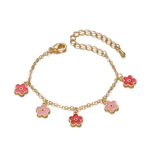 Bracelet Bracelets Cinq Fleurs Charmes Pour Filles Cadeaux Ami Romantique Petit Et Chic Douceur Belle Mode Enfant AllMatch 230627