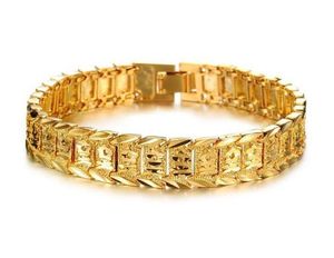 Bangle armbanden voor vrouwen mannen 18K geel goud reële gevulde armband vaste horlogeketen link 83inch gouden charmes armbanden kKA18463523411