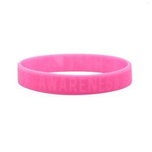 Bangle armbanden voor vrouwen lint roze siliconen armband bewustzijnsband borst pols