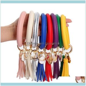 Bracelet Bracelets Bijoux Mode Pu Bracelet En Cuir Porte-clés Gland Pendentif Sport Portefeuille Porte-clés Pour Femmes Bijoux Porte-clés Ch275a