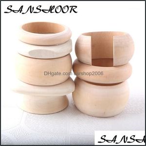 Bracelets Bracelets Bijoux Sanshoor Mixte 8 Tailles / 14 Tailles Bracelets En Bois Inachevés Ensemble De Bracelets En Bois Faits À La Main Bracelet Fit Peinture Art Comme Wom