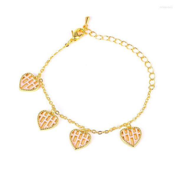 Brazaletes de mano para niñas otoño Shangxin amor colgante pequeño y refinamiento muestra temperamento FashionBangle Inte22