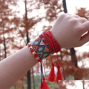 Bangle Armbanden Zhongvi Rocailles Armband Voor Vrouwen Sieraden Colorf Boho Loom Sieraden 2021 Trendy Miyuki Vriendschap Groothandel Dr Dhczo