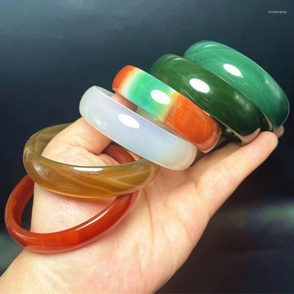 Bracelet Brazil Agate Bracelet en gros mince petite et moyenne rouge Green Jade Calcédoine Gift Live Br