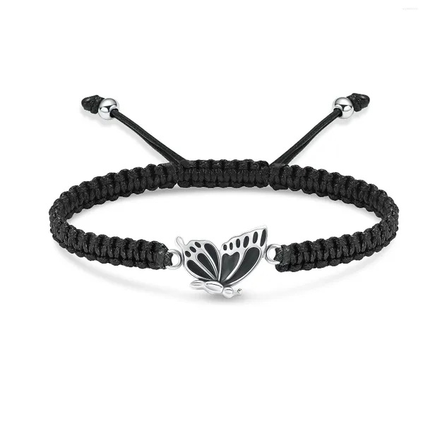 Brangle Butterfly Verket Crémation cendres Bijoux Bracelet des petits urnes pour femmes hommes / animaux de compagnie en acier inoxydable Mémorial