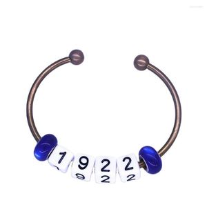 Bangle c vorm manchet armbanden aanpassen opgerichte jaren 1922 kralen Griekse Sigma Bangles nummer kralen sieraden