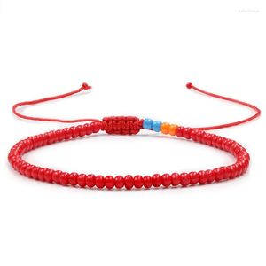 Bangle C9GF European en American Summer Beach Bohemia Rice Bead Color Bracelet Verstelbaar Elastisch Oekraïense