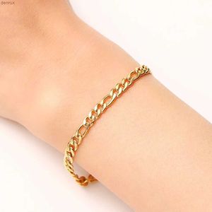 Bracelets de chaîne en acier inoxydable du bracelet Cacana pour les femmes femmes en or couleurs argentées pour le pendentif flash donot bijoux n1806l240417