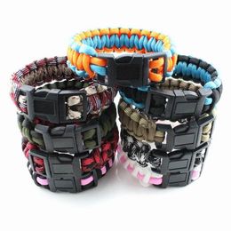 Bracelet Camping Parachute cordon d'urgence Paracord Bracelet bijoux de survie pour hommes livraison gratuite