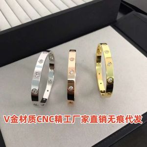 Bracelet à vis bracelet Bracelet V Gold Wide Wide Ten Diamant Bracelet Précision Tournevis Full Sky Star Bracelet Series Nail Pièce à main