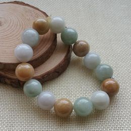 Bangle gecertificeerd klasse A echte natuurlijke groene jadeite jade kralen armband