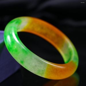 Bangle Gecertificeerd Jade Armbanden Vrouwen Fijne Sieraden Hoogwaardige A Myanmar Jadeïet Geel Groen Bicolor Birma Jades Armbanden