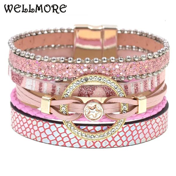 Bracelet charme en cuir Bracelets pour femme à la mode Boho bracelet multicouche Wrap Bracelet femmes femme bijoux 230928