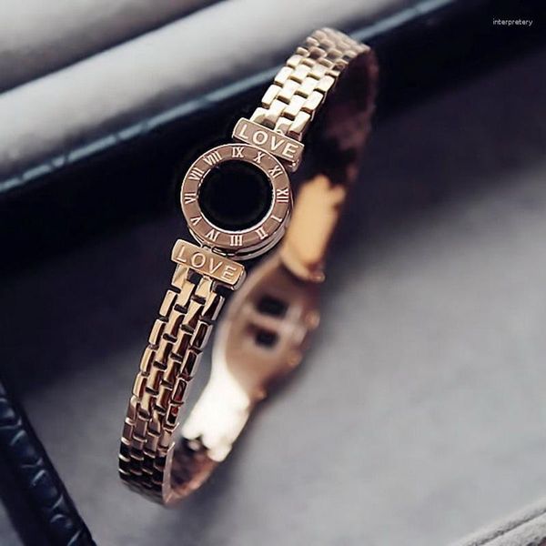 Bangle Check Letter Bracelet All-Match Femme Mode Bijoux Melv22