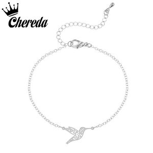 Bracelet Chereda acier inoxydable mignon oiseau Bracelet pour femmes ami Bracelets porte-bonheur soeur maman cadeaux fête anniversaire bijoux