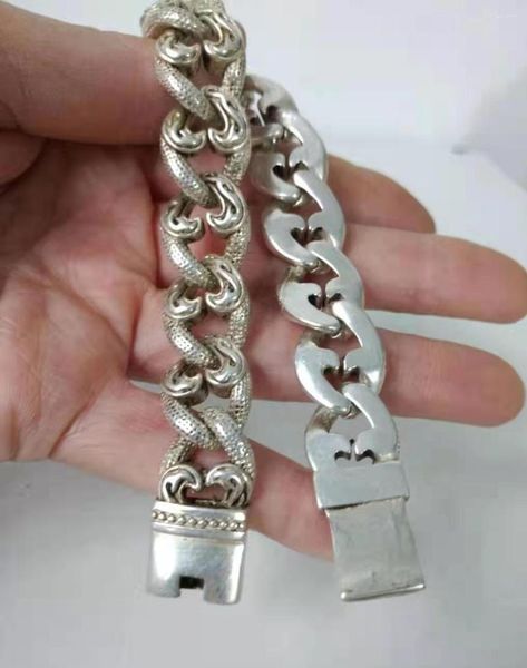 Bracelet Chine Tibétain Argent Océan Coeur Bracelet Cadeau Pour Homme
