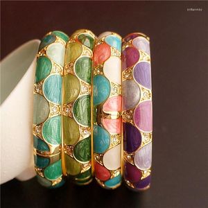 Bracelet chinois cloisonné couleur femmes bracelets strass émail haute qualité bijoux de mode cadeau d'anniversaire