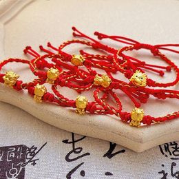 Bangle Chinese Dragon Year Lucky Red Rope Bracelet Style Adjustable Zodiac Handmade Jewelry Gift