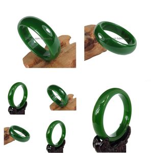Bangle Chinese Natuurlijke Groene Tian Nefriet Jade Bangle Armband Mode Temperament Sieraden Edelstenen Accessoires Drop Levering Sieraden Dhqdh