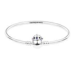 Bangle CKK Bracelet 925 Originele schattige bijtende clasp -armbanden voor dames Pulseras Mujer Bijoux Femme Sterling Silver Jewelry